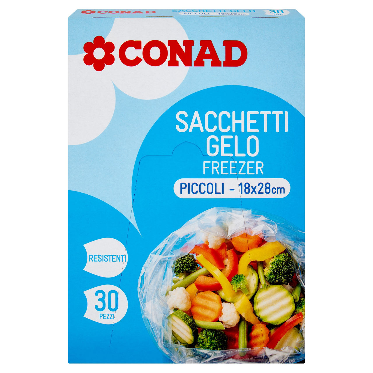Sacchetti Gelo Piccoli 18x28cm 30 pezzi Conad