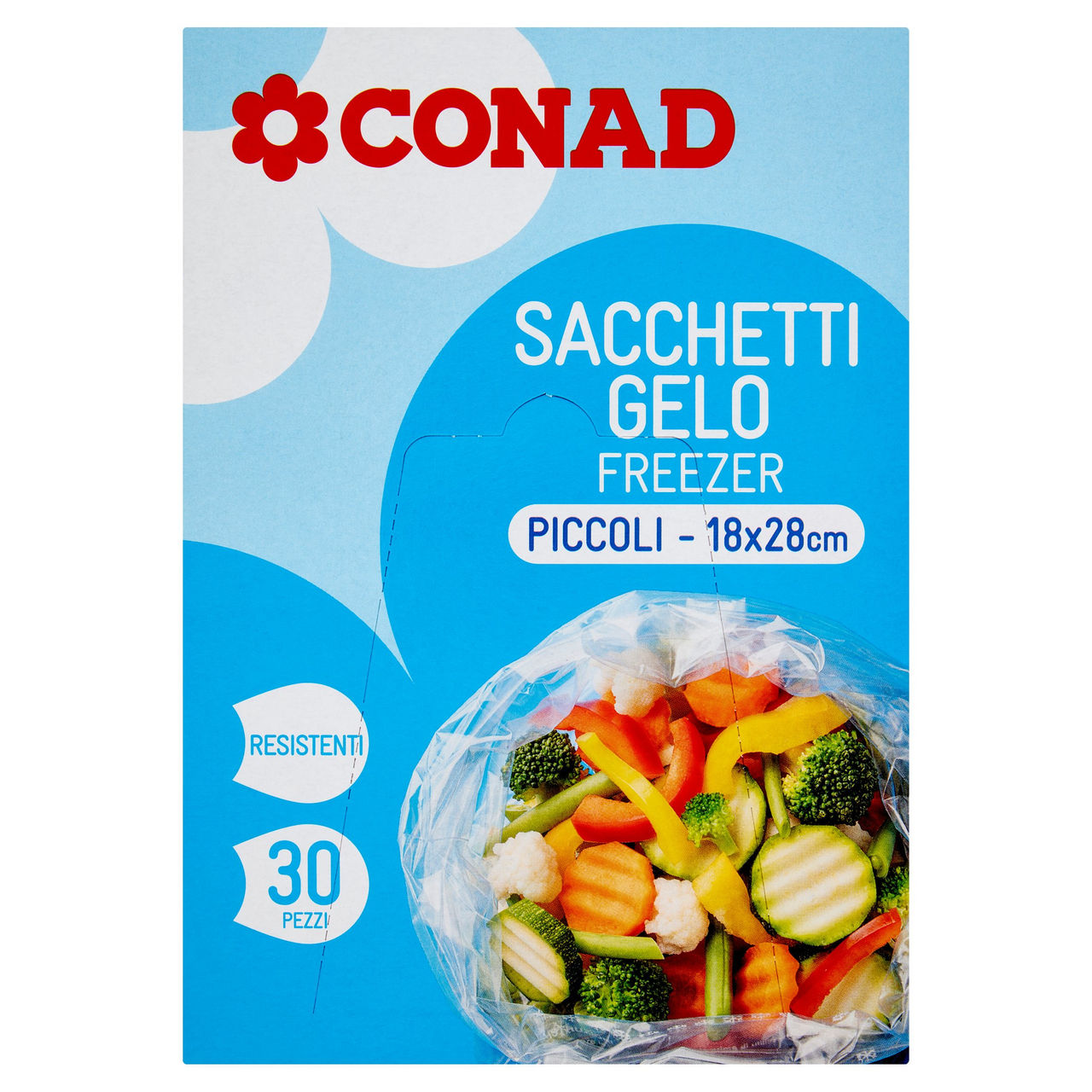 Sacchetti Gelo Piccoli 18x28cm 30 pezzi Conad