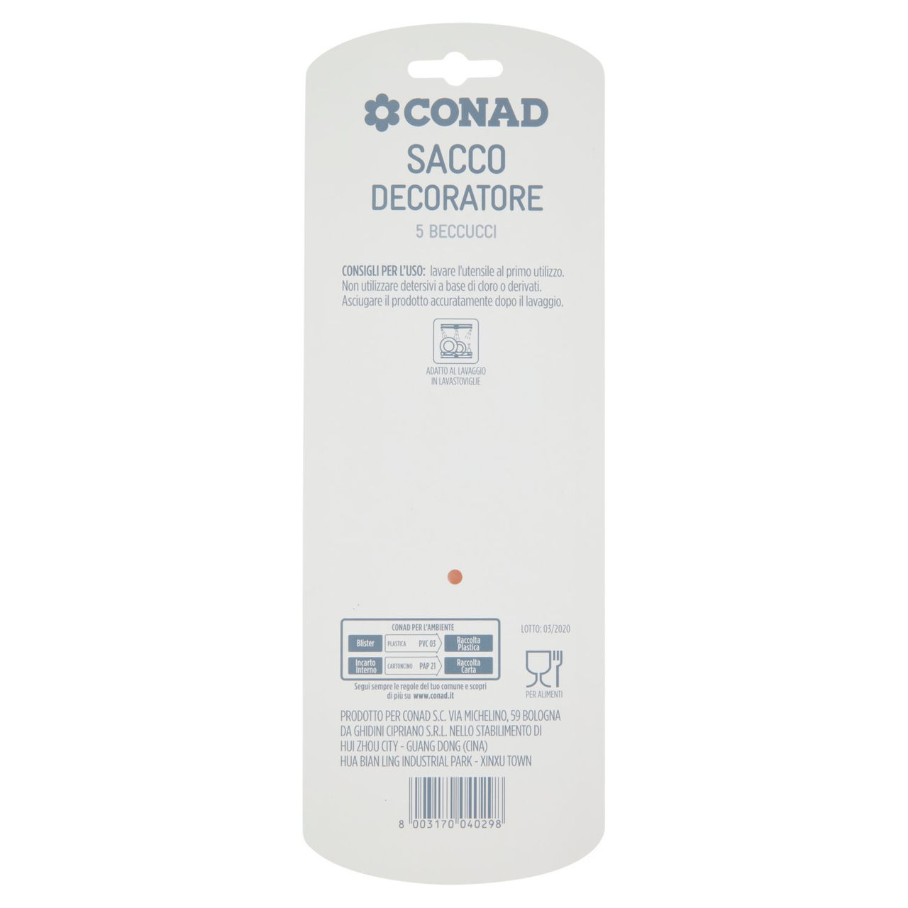 CONAD Sacco Decoratore 5 Beccucci