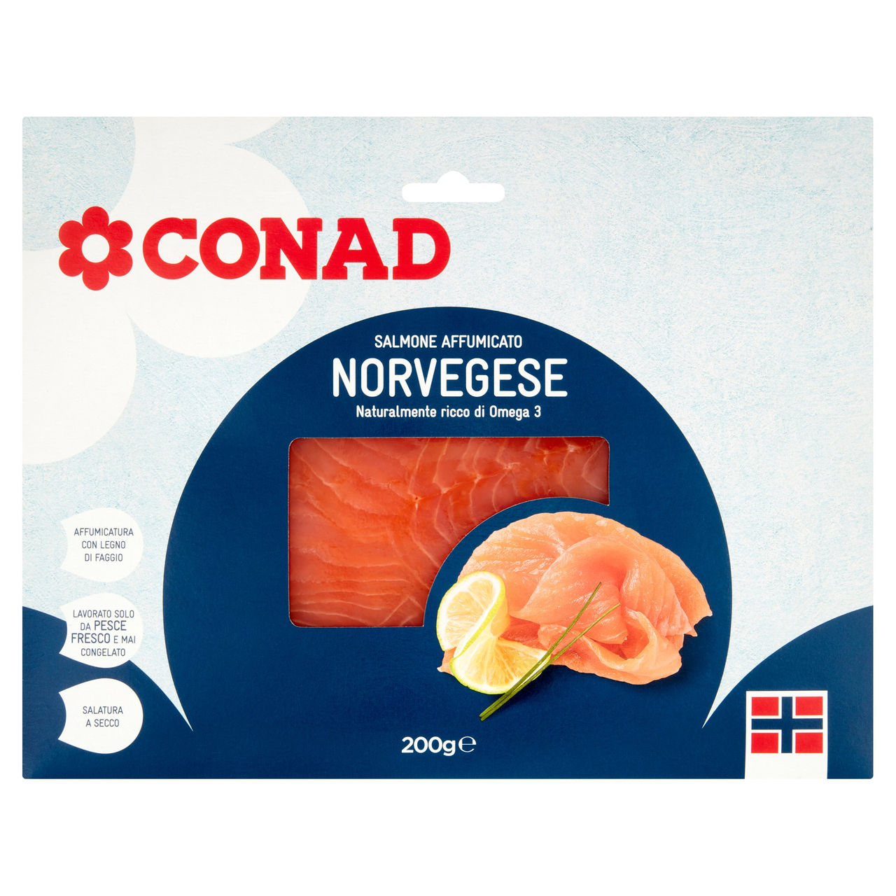 CONAD Salmone Affumicato Norvegese 200 g