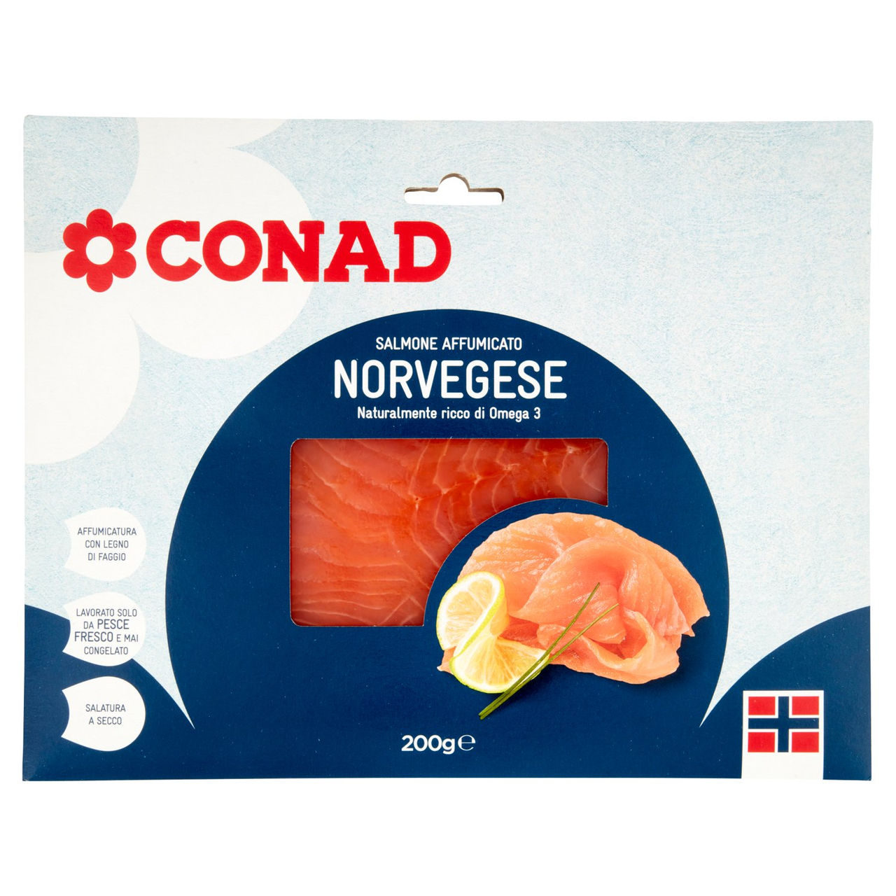 CONAD Salmone Affumicato Norvegese 200 g