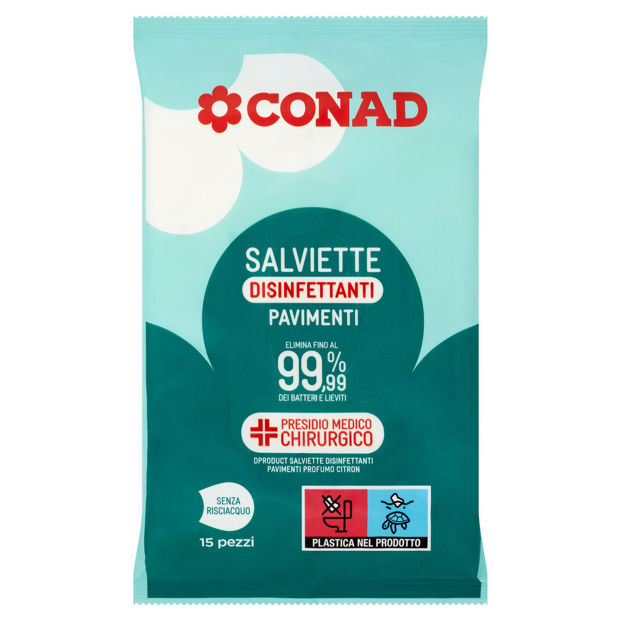 CONAD Salviette Disinfettanti Pavimenti 15 pz