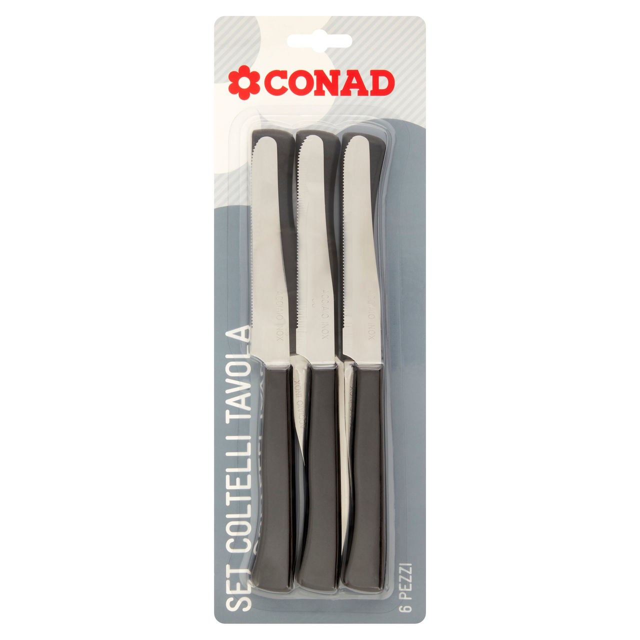 CONAD Set Coltelli Tavola 6 Pezzi