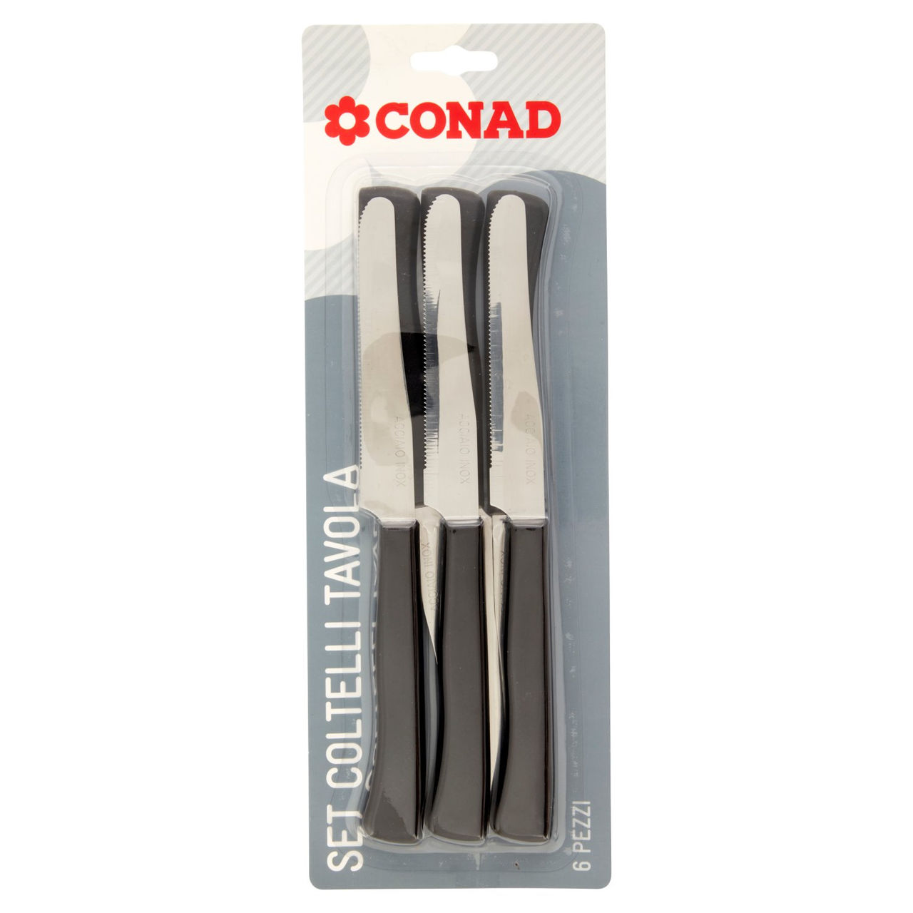 CONAD Set Coltelli Tavola 6 Pezzi