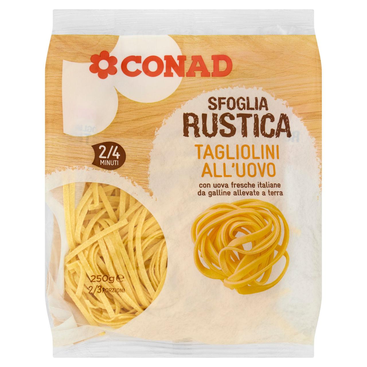 Tagliolini All Uovo Sfoglia Rustica 250g Conad Conad Tagliolini All Uovo Sfoglia Rustica 250g Conad Conad
