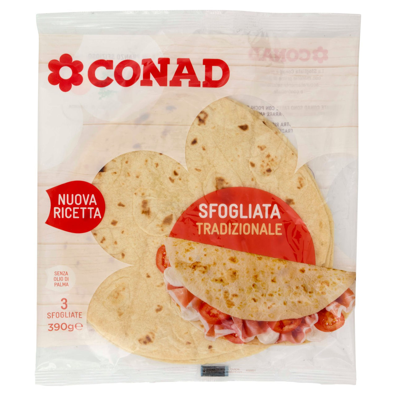 Piadina Sfogliata Tradizionale 3 x 130 g Conad