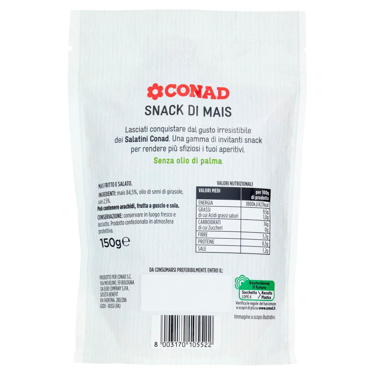 CONAD Snack di Mais 150 g