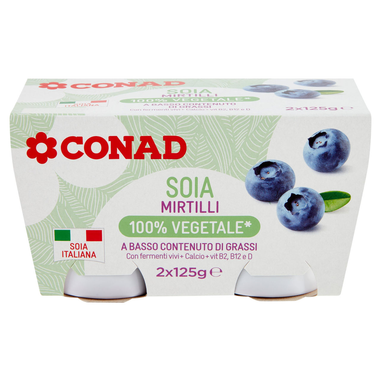 CONAD Soia Mirtilli 100% Vegetale* 2 x 125 g