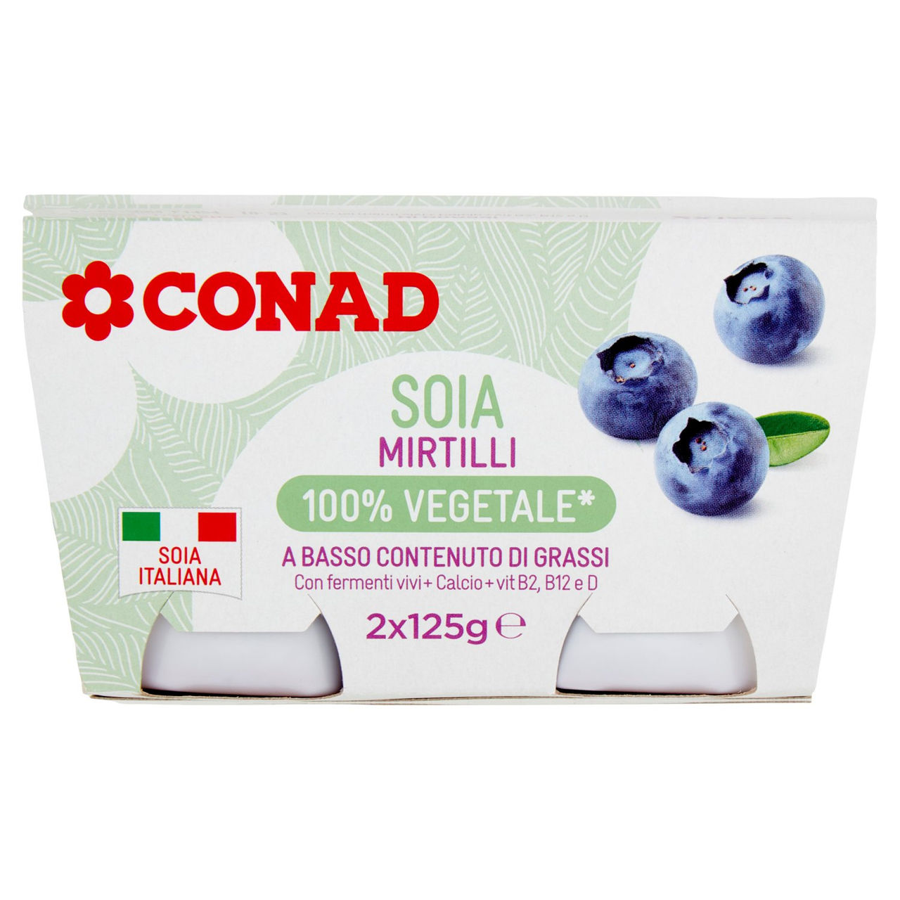 CONAD Soia Mirtilli 100% Vegetale* 2 x 125 g