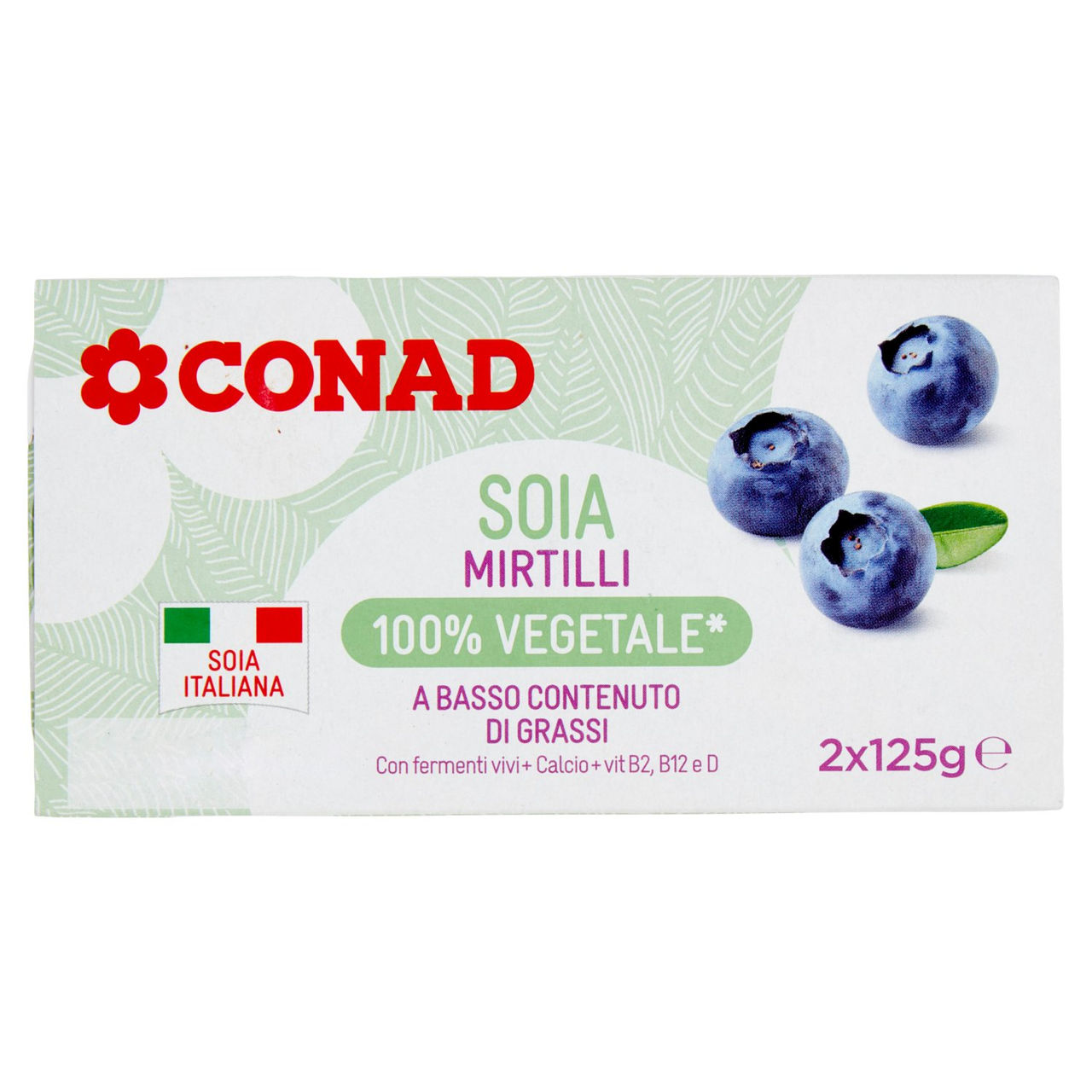 CONAD Soia Mirtilli 100% Vegetale* 2 x 125 g