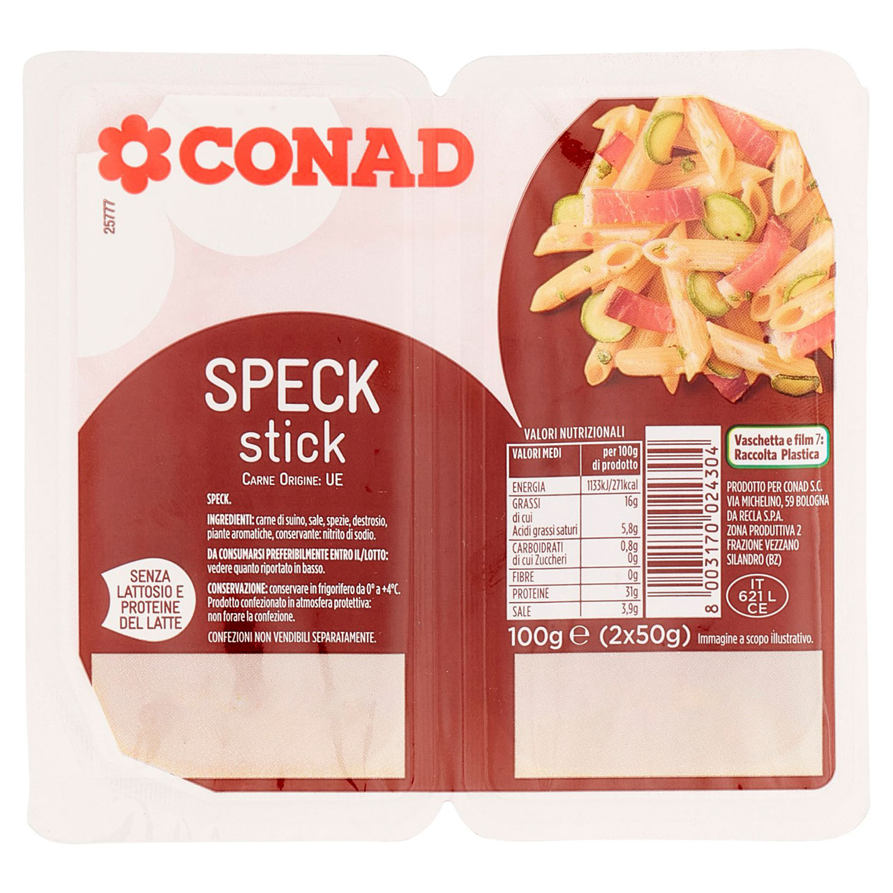 Speck in Stick 2 x 50 g Conad in vendita online