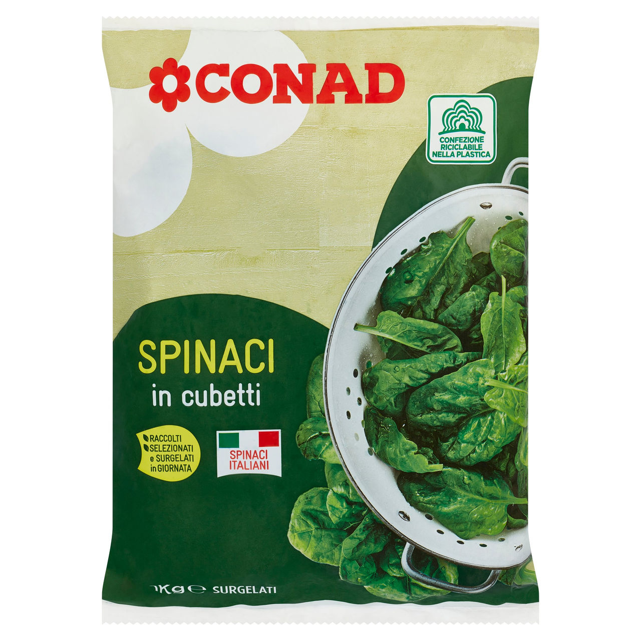 Spinaci in cubetti Surgelati 1 kg Conad online