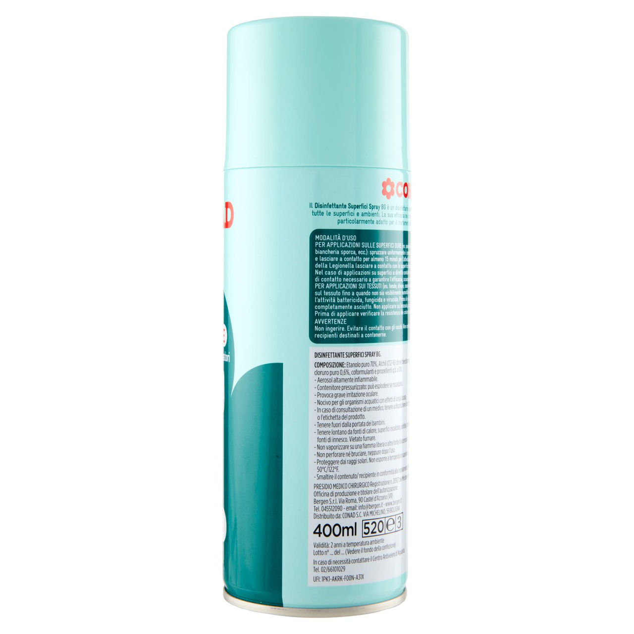 CONAD Spray Disinfettante per Superfici e Climatizzatori 400 ml