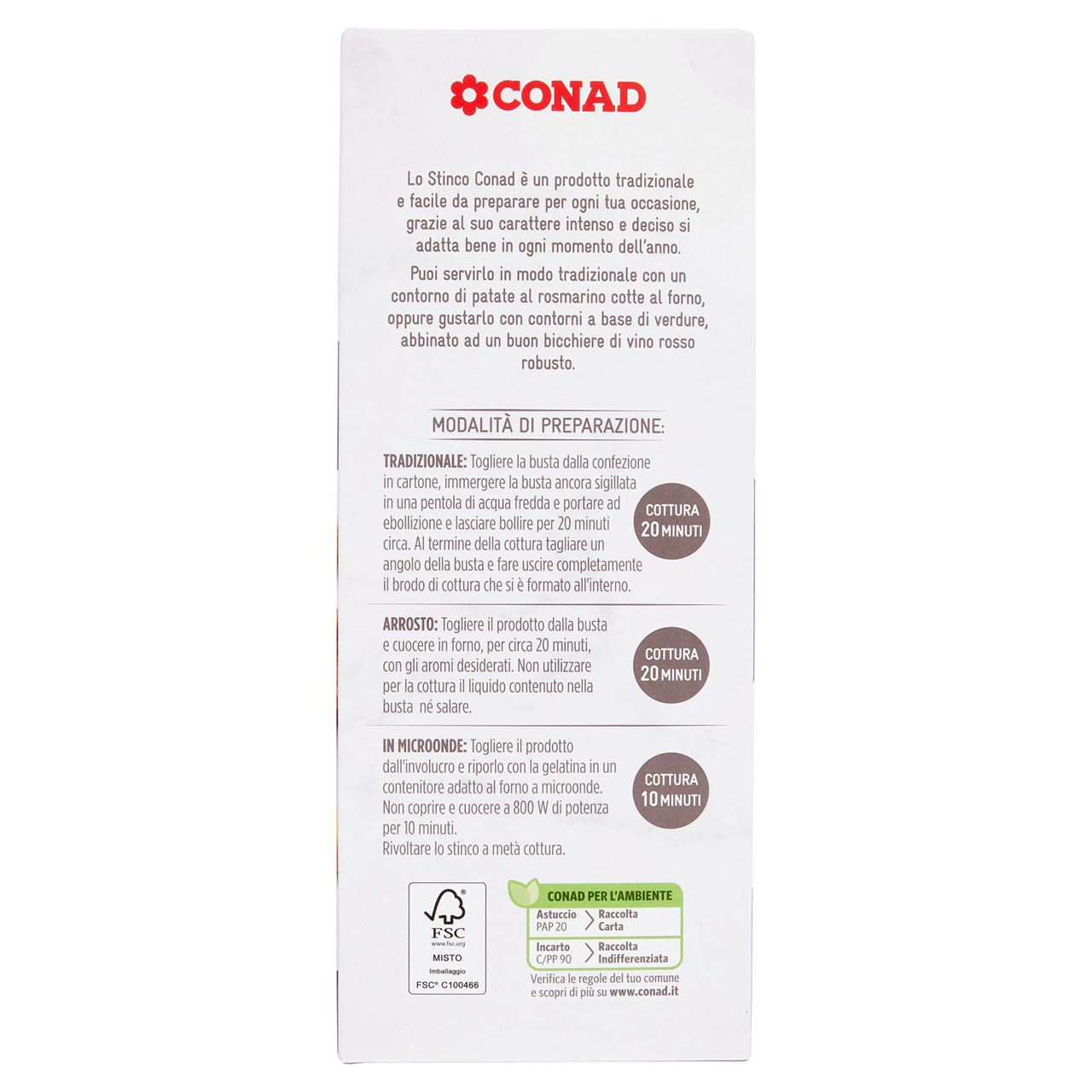 Stinco 650 g Conad in vendita online