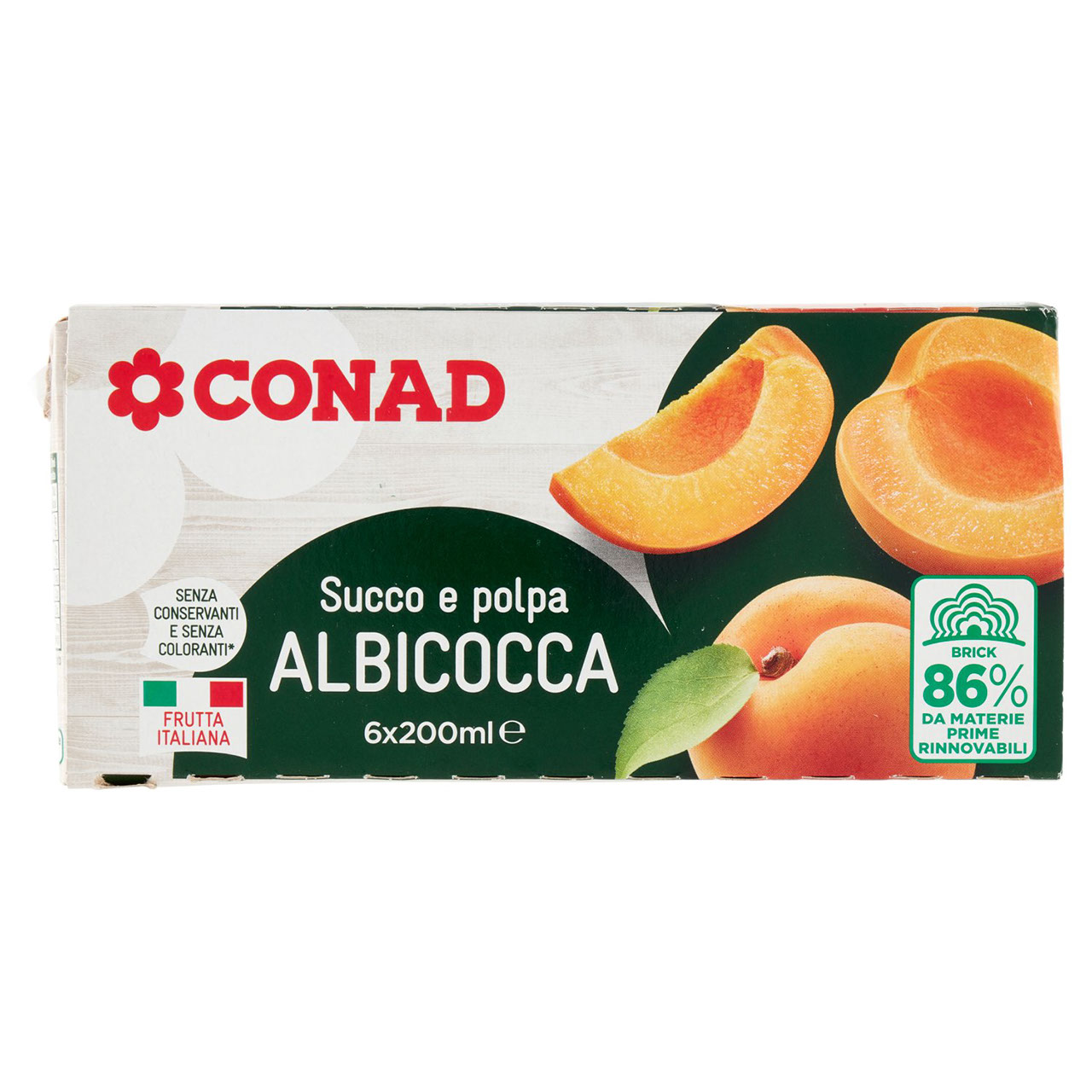 Succo e polpa Albicocca 6x200ml Conad online