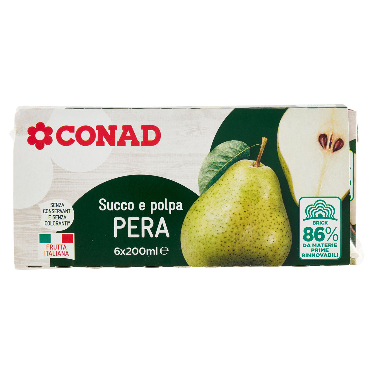 Succo e polpa Pera 6x200ml Conad