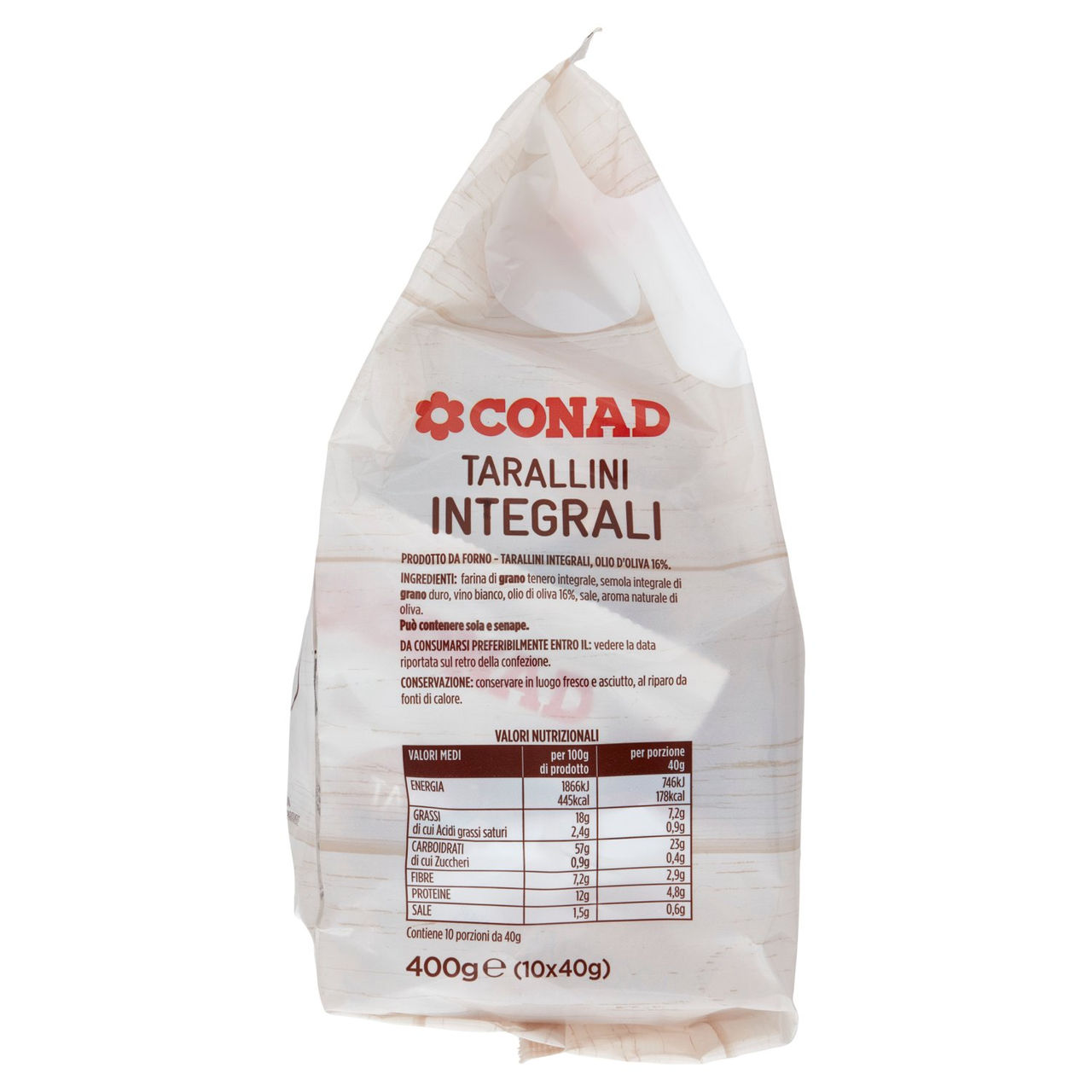 CONAD Tarallini Integrali 10 x 40 g