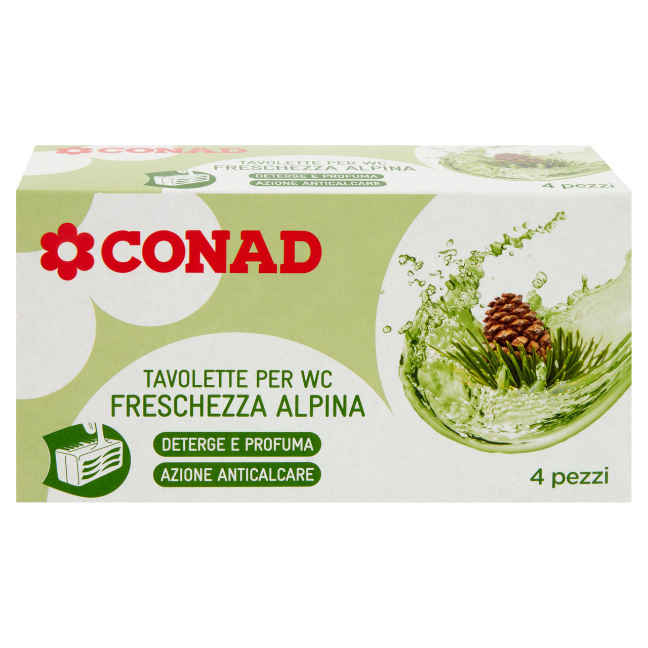 Tavolette per wc Freschezza Alpina 4 x 40 g Conad