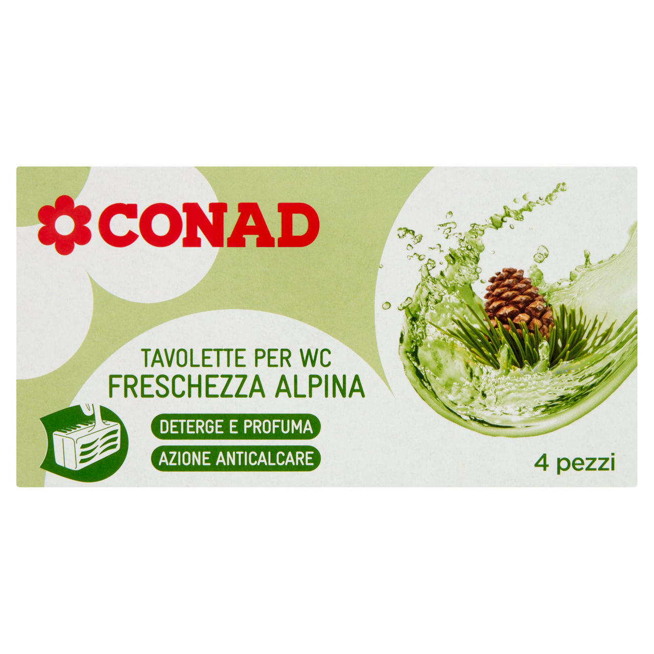 Tavolette per wc Freschezza Alpina 4 x 40 g Conad