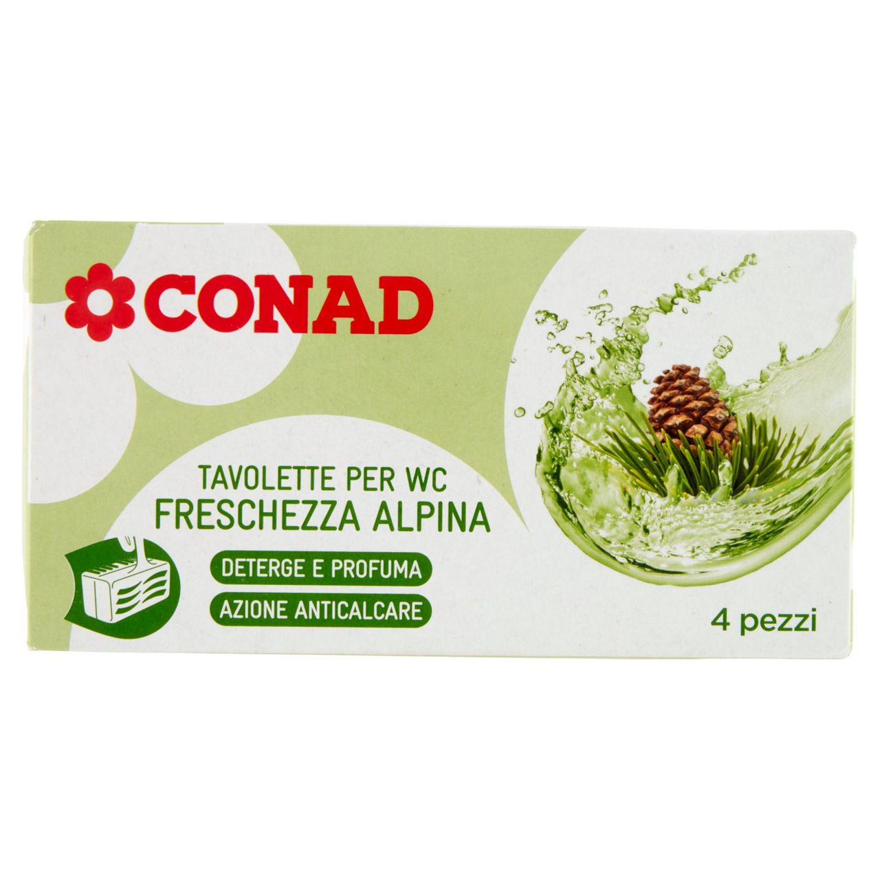 Tavolette per wc Freschezza Alpina 4 x 40 g Conad