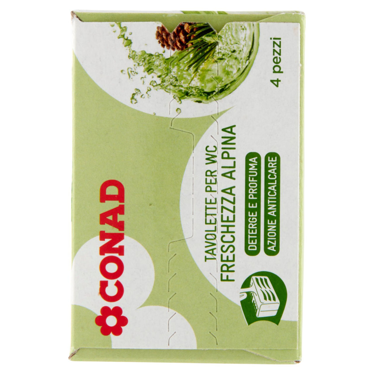 Tavolette per wc Freschezza Alpina 4 x 40 g Conad