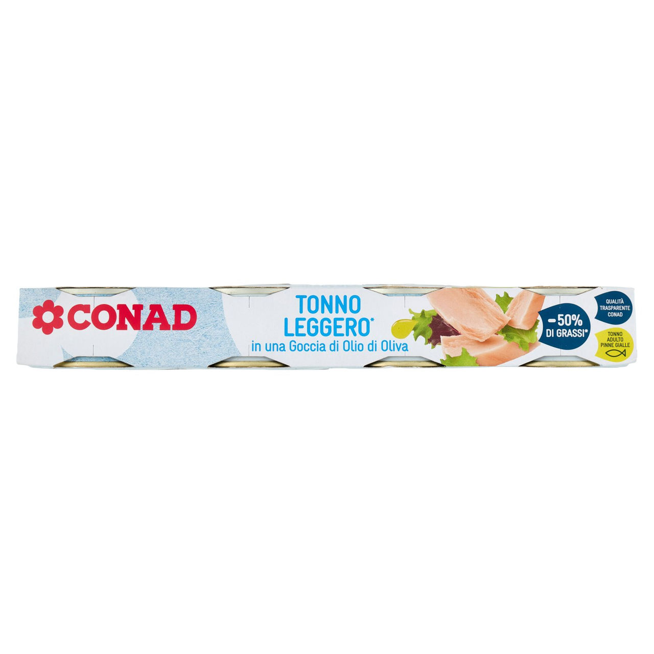 CONAD Tonno Leggero* in una Goccia di Olio di Oliva 4 x 60 g