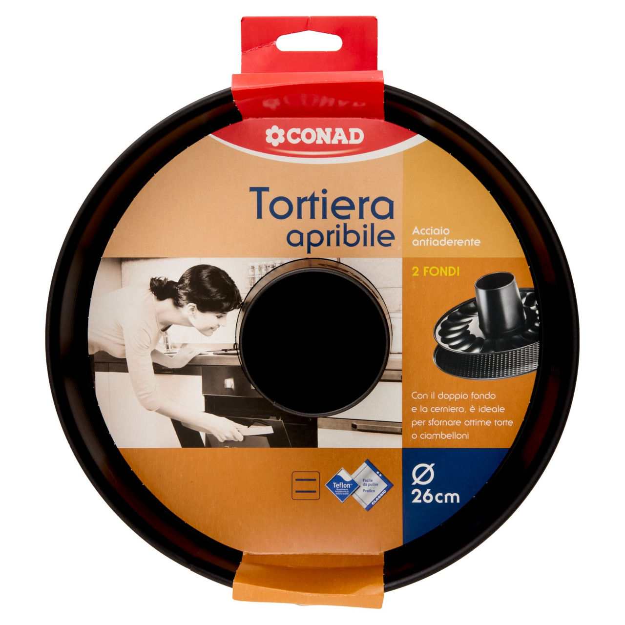 CONAD Tortiera apribile Acciaio antiaderente Ø 26 cm