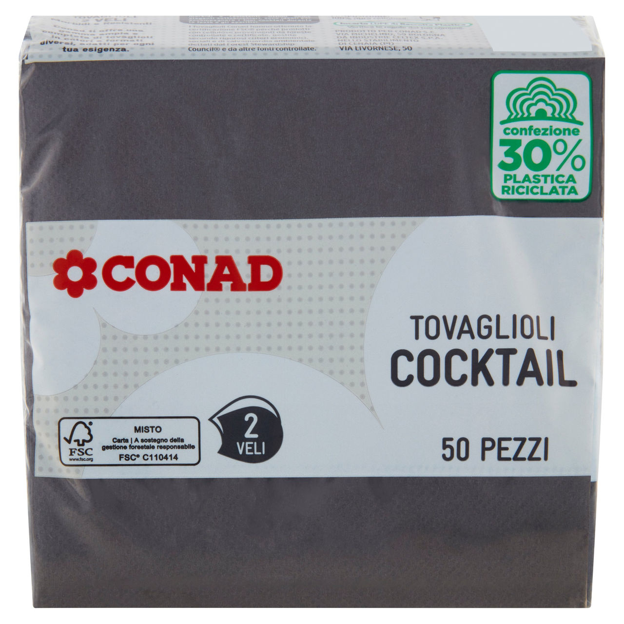 CONAD Tovaglioli Cocktail 2 veli 50 pz