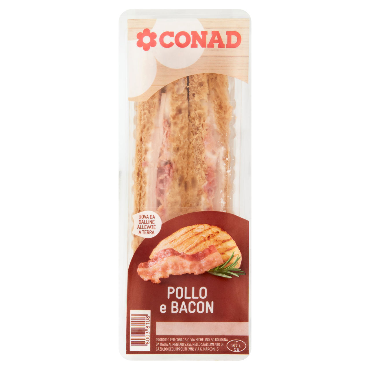 CONAD Tramezzini Pollo e Bacon 2 x 75 g