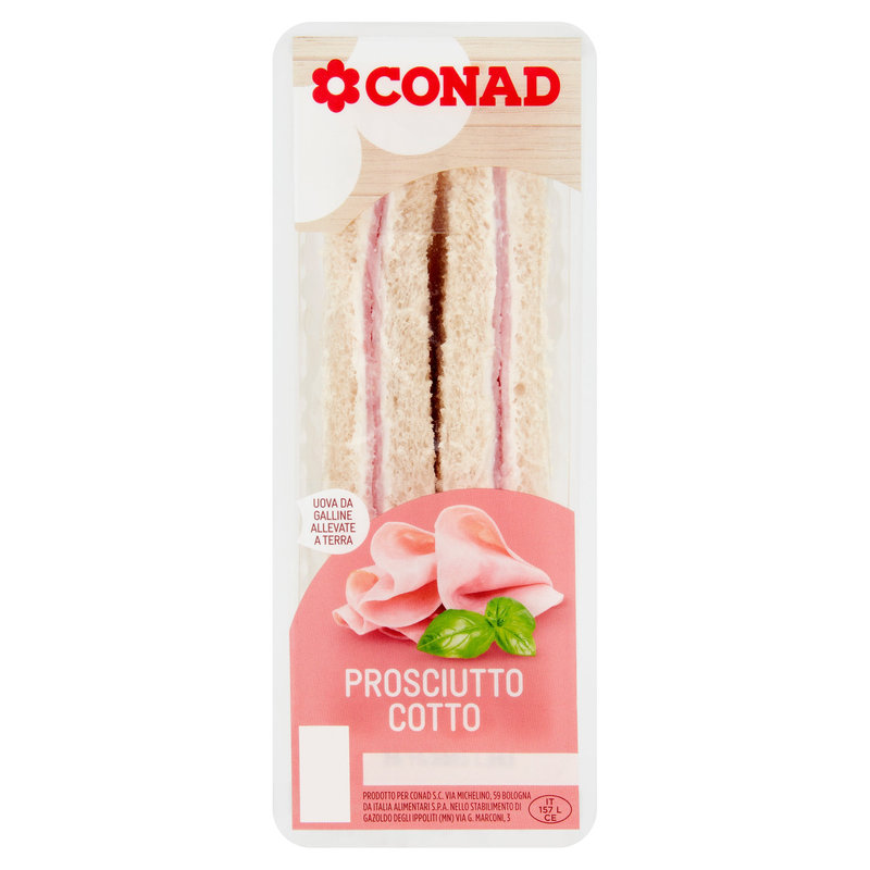 Tramezzini Prosciutto Cotto 150 g Conad Conad