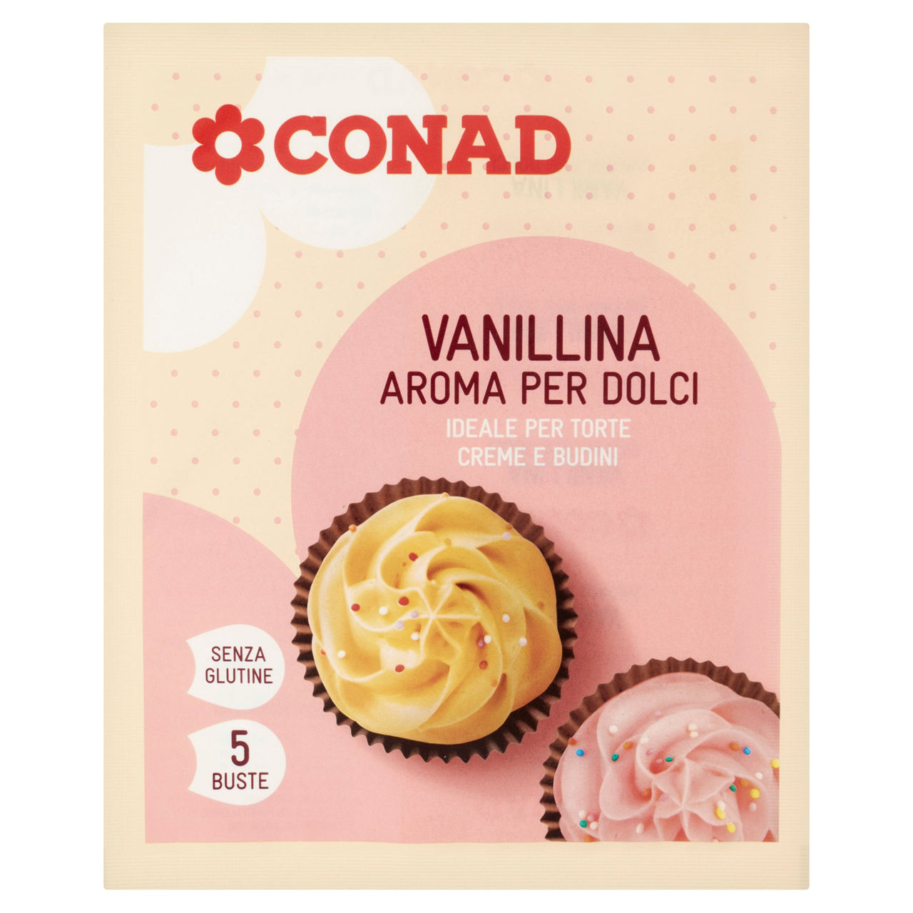 Vanillina aroma per dolci 5 x 0,4 g Conad
