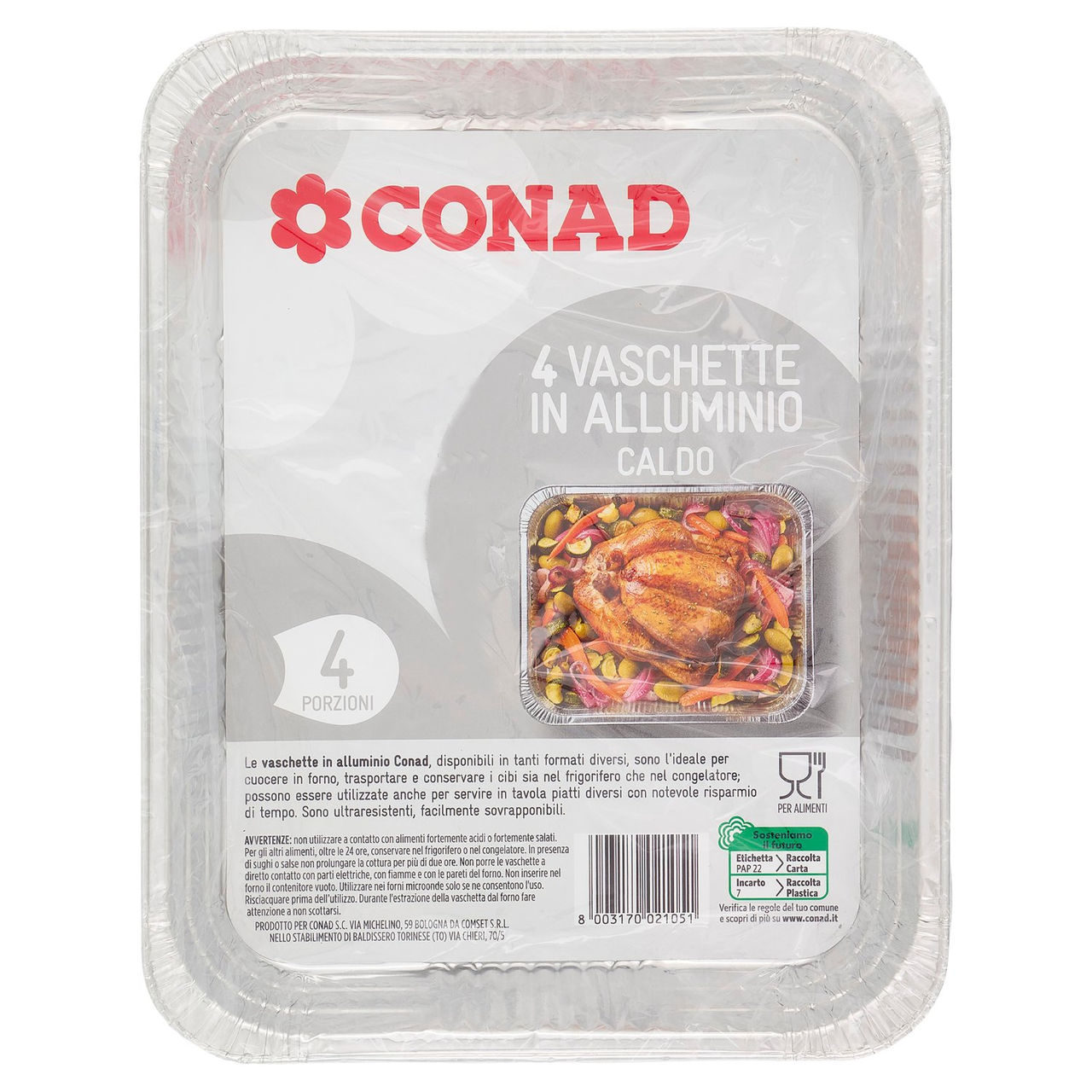 Vaschette in Alluminio Conad in vendita online