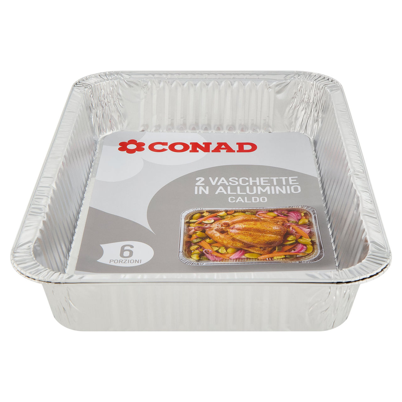 Vaschette in Alluminio Caldo 2 pezzi Conad online