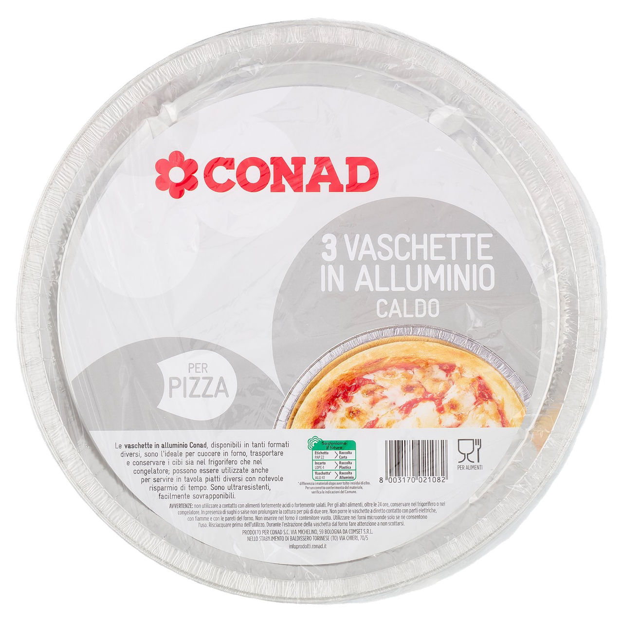 Vaschette in Alluminio Per Pizza 3 pz Conad online