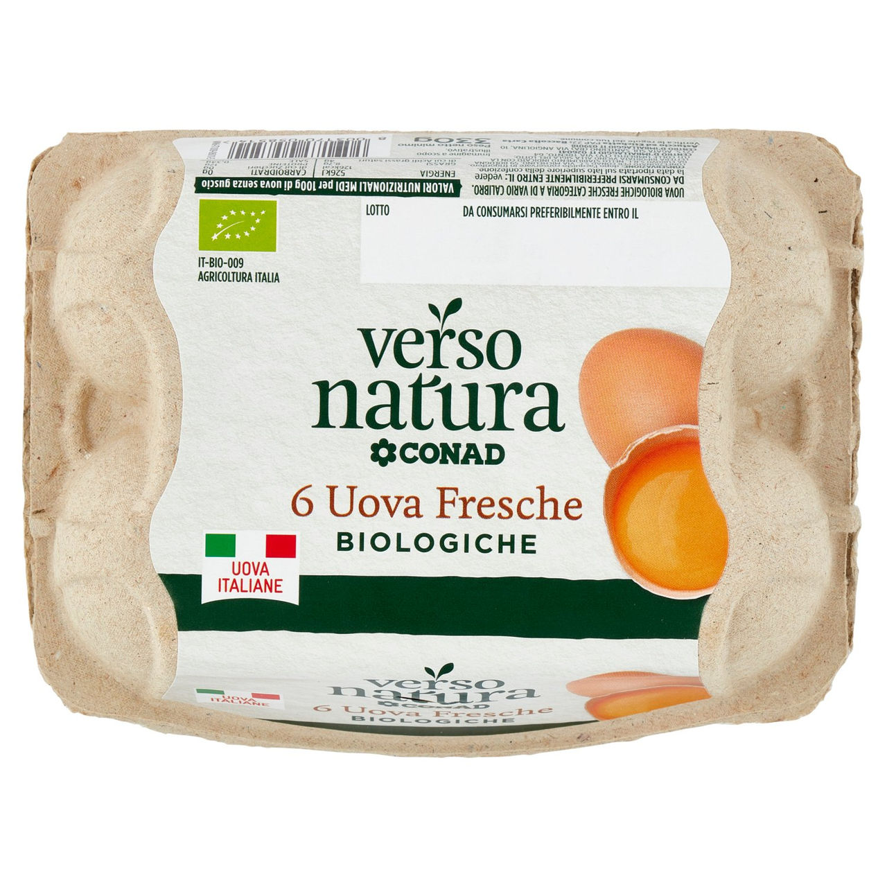 LE NATURELLE Uova Grandi Biologiche Confezione da 6.Da agricoltura  biologica. - Basko
