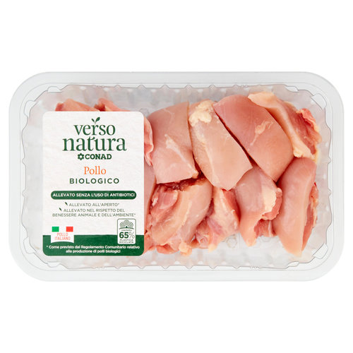 CONAD VERSO NATURA Allevato Senza l'Uso di Antibiotici Bocconcini di Pollo Biologico