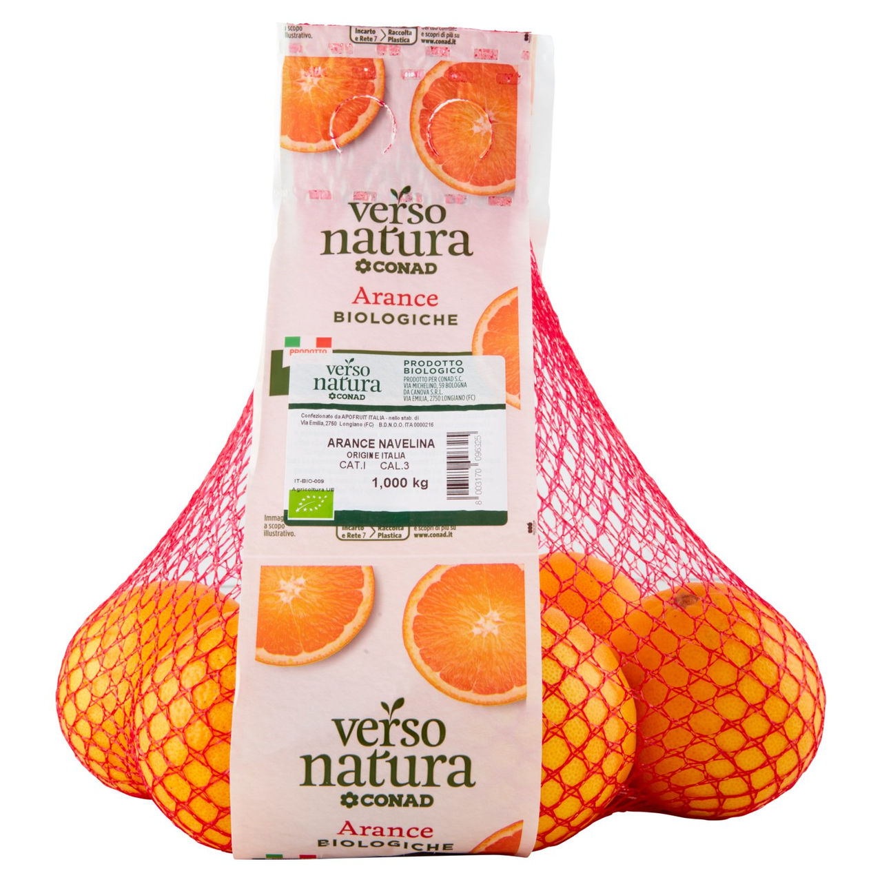 CONAD VERSO NATURA Arance Biologiche Navelina Italia Cal.3 1 kg