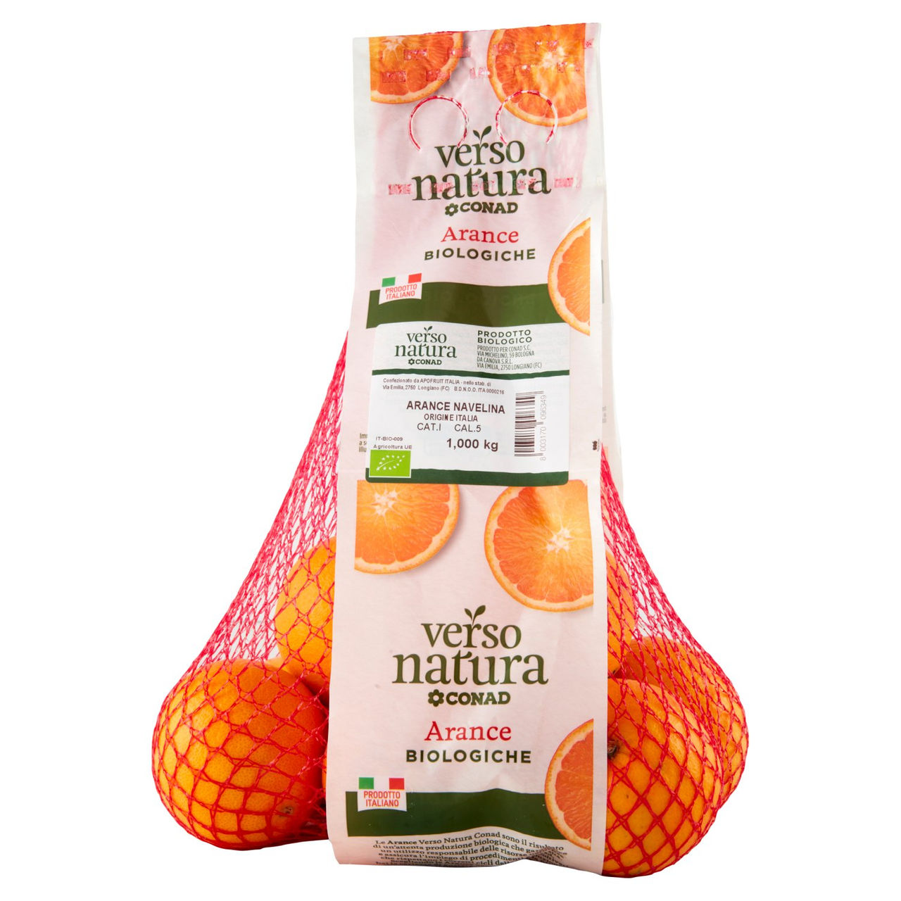 CONAD VERSO NATURA Arance Biologiche Navelina Italia Cal.5 1 kg