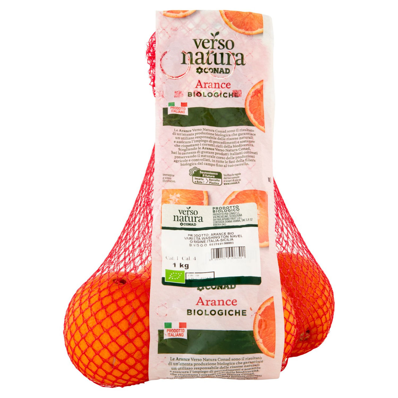 CONAD VERSO NATURA Arance Biologiche Washington Navel Italia Cal. 4 1 kg