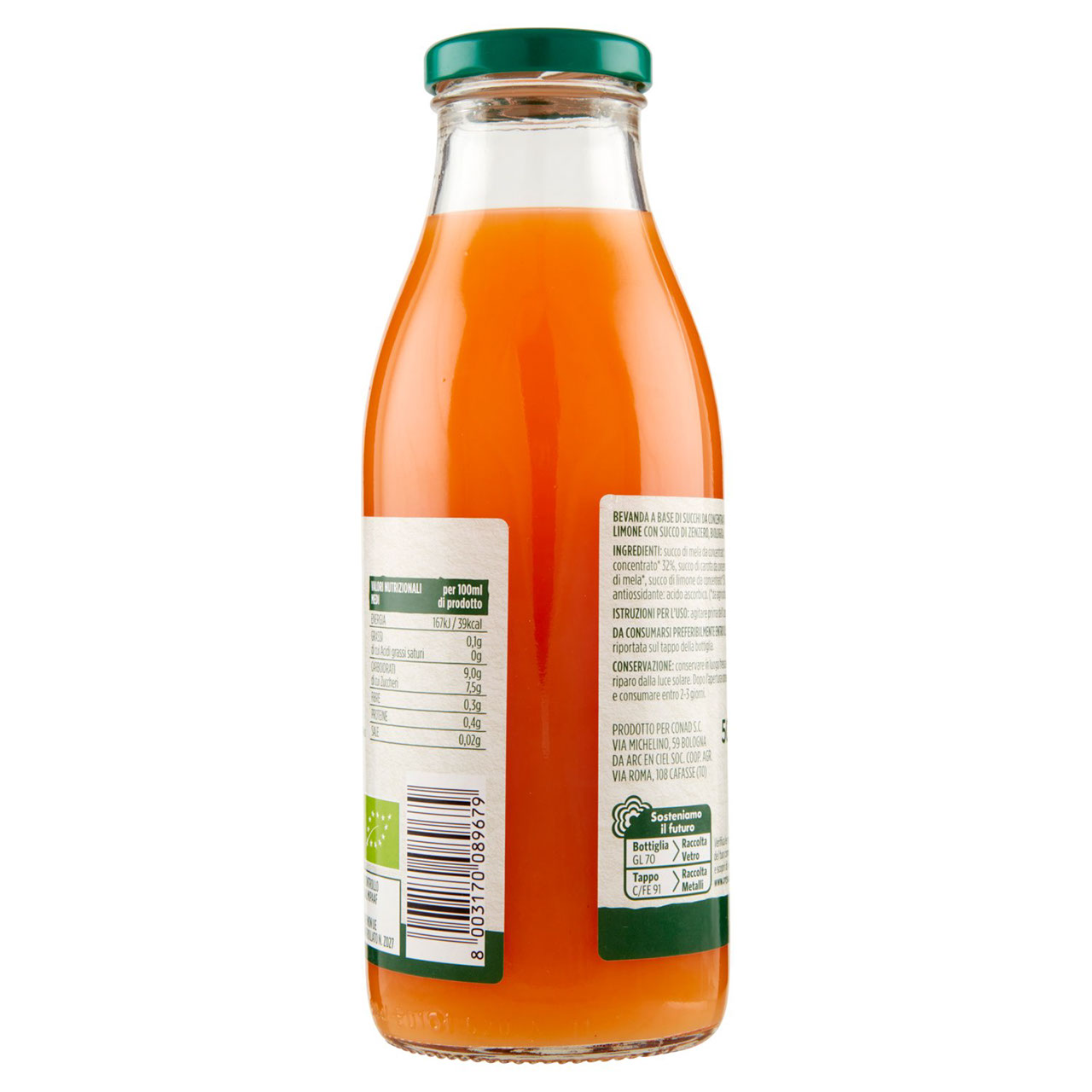 Arancia carota limone e zenzero Verso Natura