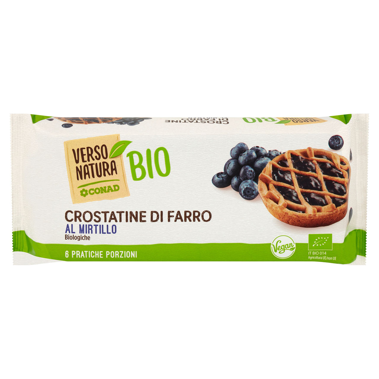 Crostatine Farro Mirtillo Biologiche 6x45g Conad