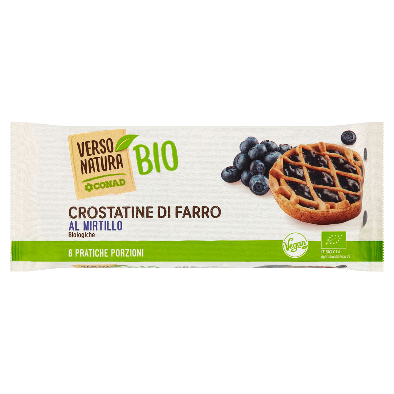 Crostatine Farro Mirtillo Biologiche 6x45g Conad