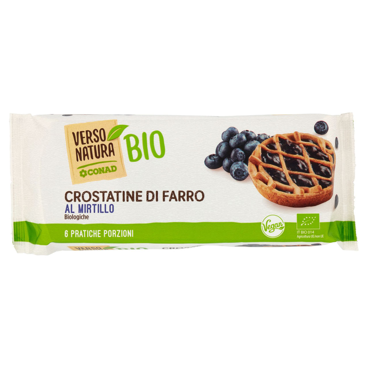 Crostatine Farro Mirtillo Biologiche 6x45g Conad