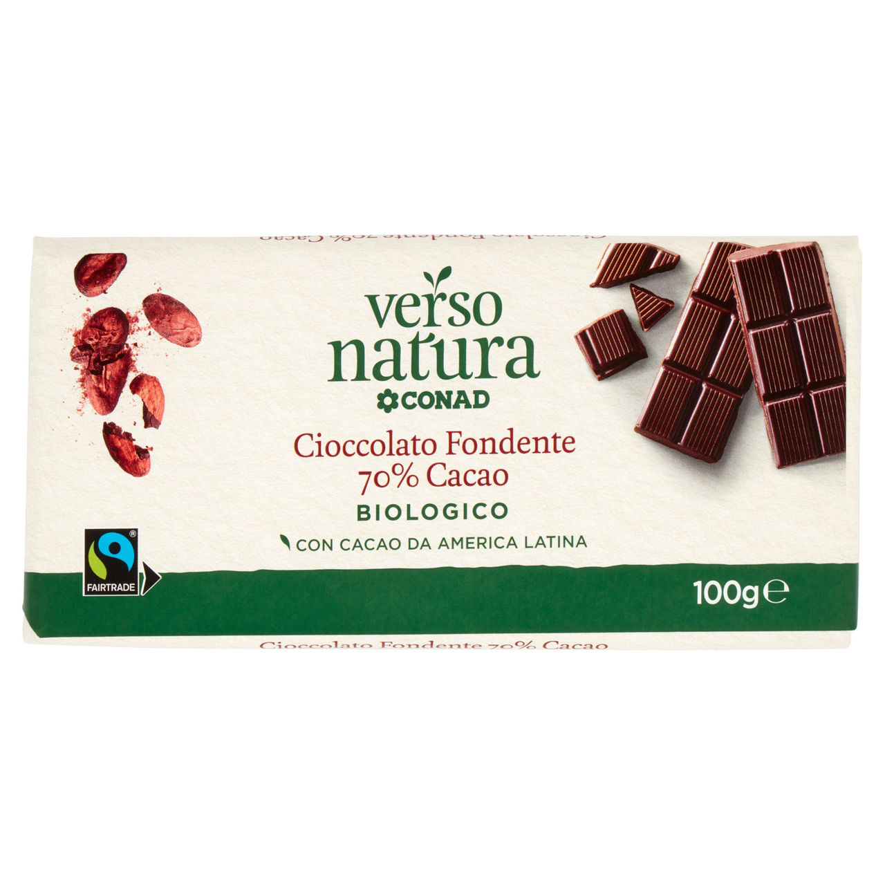Cioccolato fondente biologico g 100 Conad