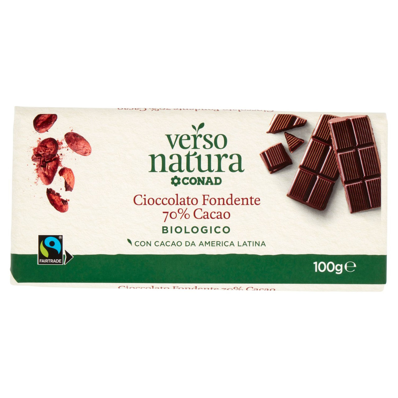 Cioccolato fondente biologico g 100 Conad