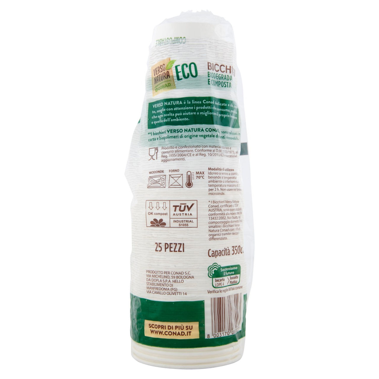 Bicchieri Biodegradabili Conad in vendita online