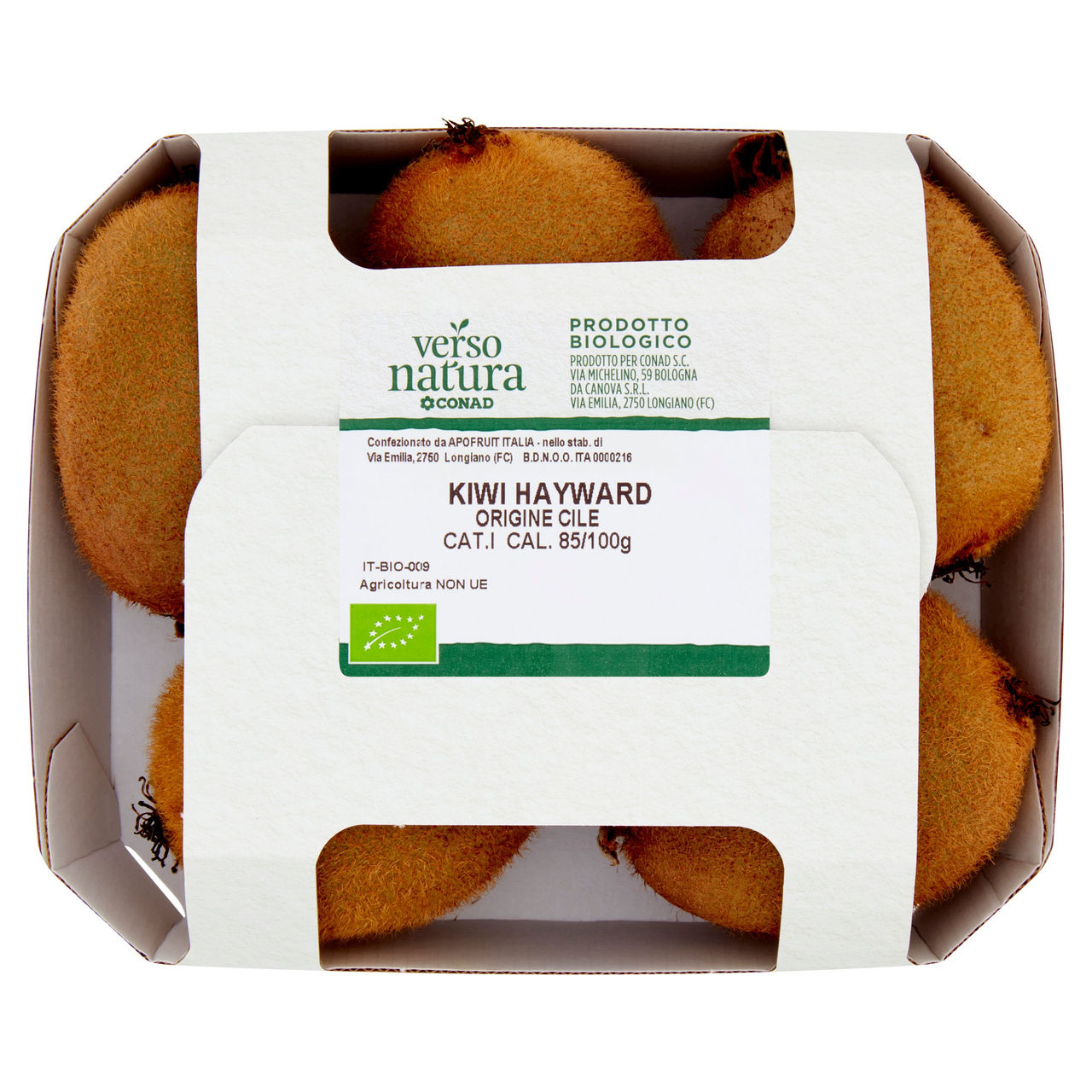 CONAD VERSO NATURA Kiwi biologici Hayward Cile Cal. 85/100g 0,500 kg