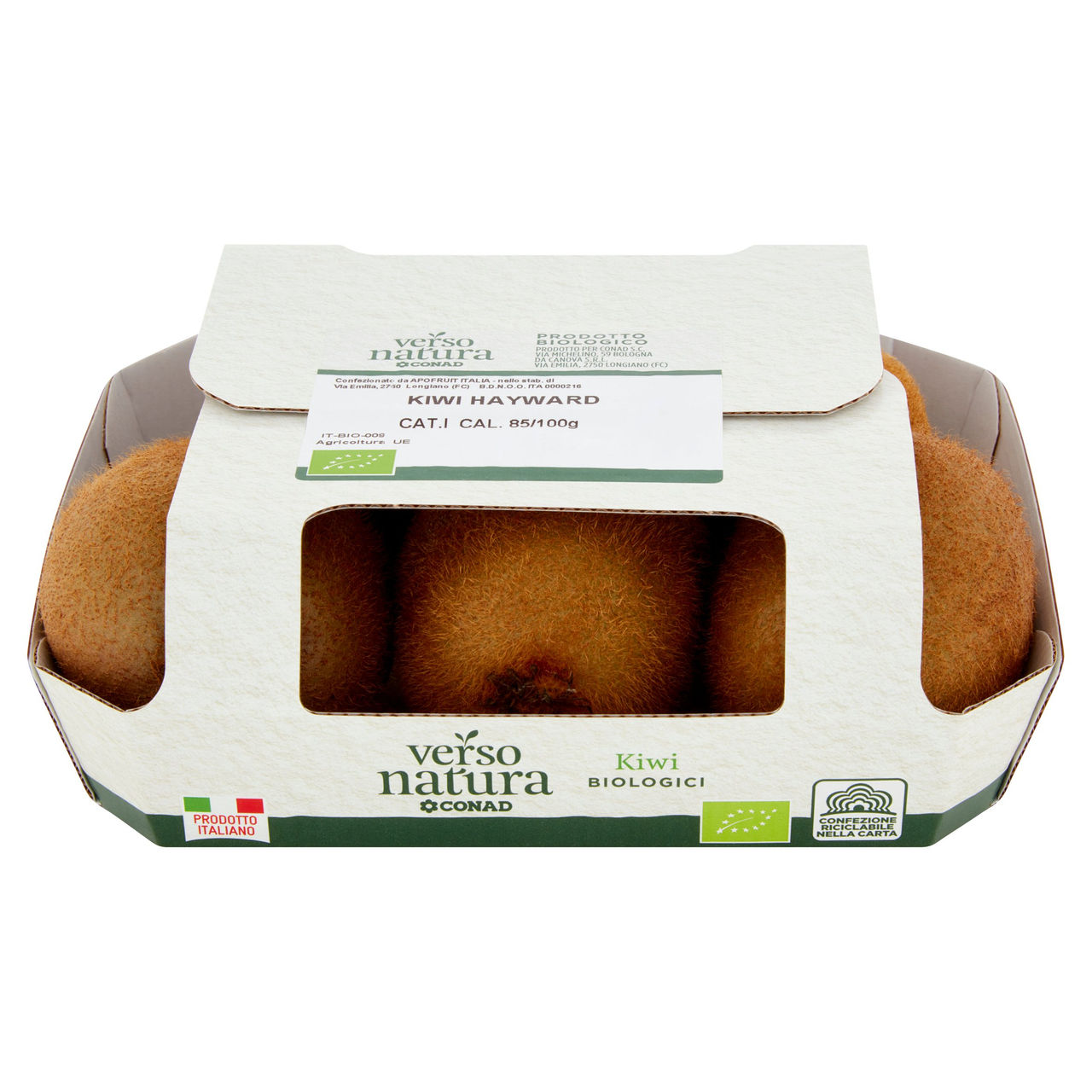 CONAD VERSO NATURA Kiwi biologici Hayward Italia Cal. 85/100g 0,500 kg