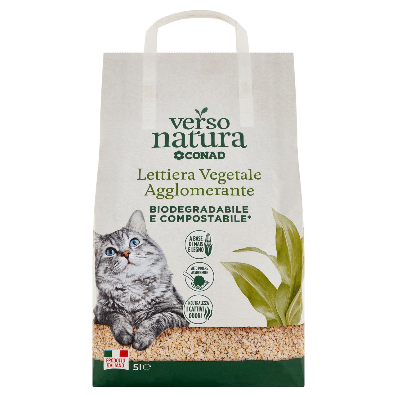 CONAD VERSO NATURA Lettiera Vegetale Agglomerante 5 l