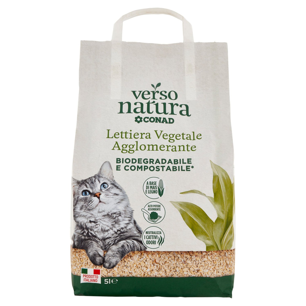 CONAD VERSO NATURA Lettiera Vegetale Agglomerante 5 l